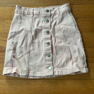 Garage - Button up Jean skirt - light pink